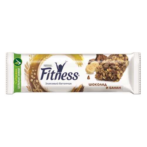 Батончик Nestle Фитнес злаковый с кусочками шоколада, банана 23.5 г в Газпром