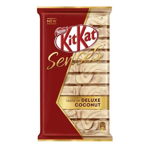 Шоколад белый и молочный Kit-Kat senses taste of deluxe coconut с хрустящей вафлей 112 г в Газпром