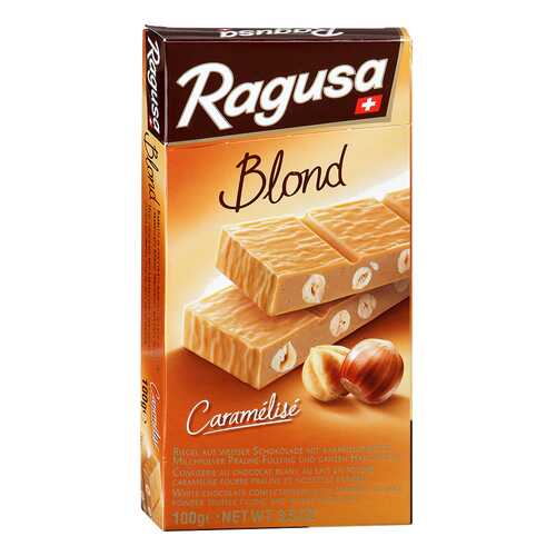 Шоколад белый Ragusa Blond с трюфельной начинкой и целыми лесными орехами 100 г в Газпром