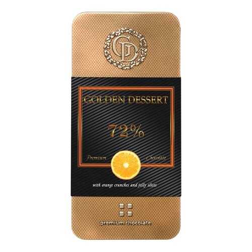Шоколад Golden Dessert 72% горький с кранчами апельсина и желейными кусочками 100 г в Газпром