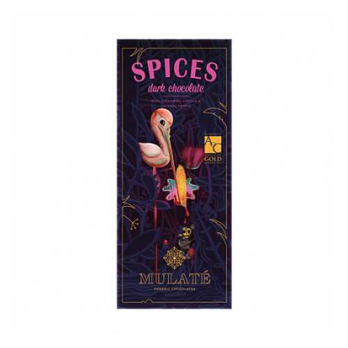 Шоколад горький Spices с корицей, кайенским перцем и ванилью, 70% какао Mulate 80 г в Газпром