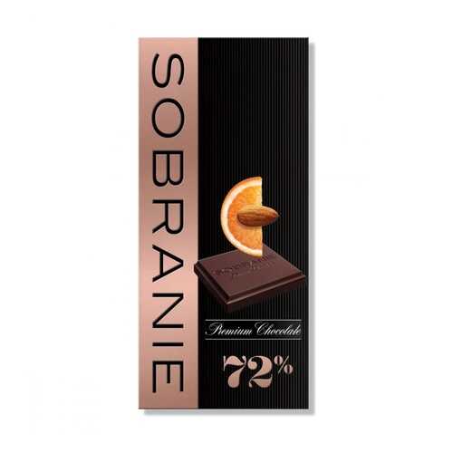 Шоколад Sobranie Горький, с апельсином и орехами, 90 гр в Газпром