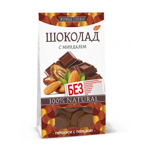 Шоколад Живые снеки с миндалем 100 г в Газпром