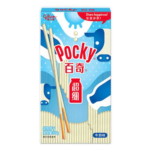 Палочки Glico Pocky молочные белый шоколад ультра тонкие 55 г в Газпром