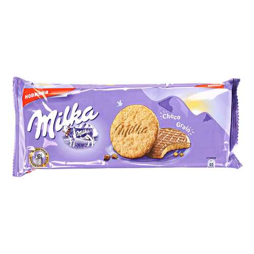 Печенье овсяное Milka с молочным шоколадом 168 г в Газпром