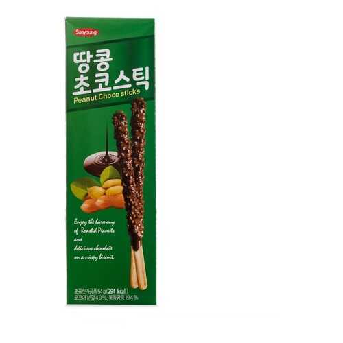 Печенье Sunyoung Палочки шоколадные с арахисом 54 г Южная Корея в Газпром