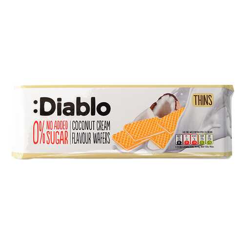 Вафли Diablo с кокосовым кремом без сахара 160 г в Газпром