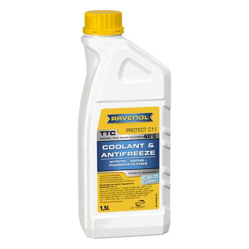 Антифриз RAVENOL TTC COLD CLIMATE G12 желто-зеленый готовый 1.5л в Газпром