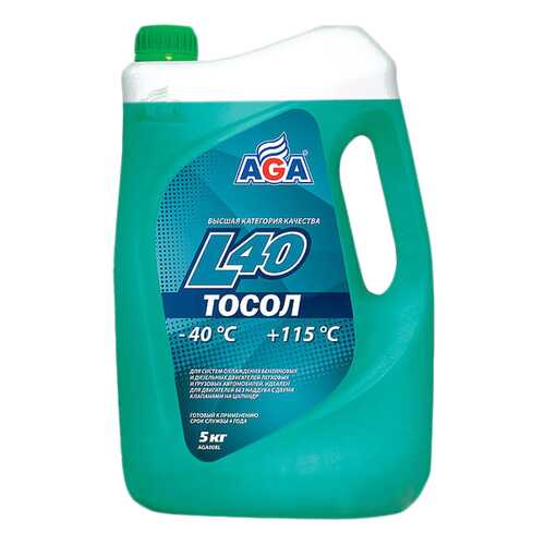 Тосол AGA G11 зеленый готовый антифриз 5л в Газпром