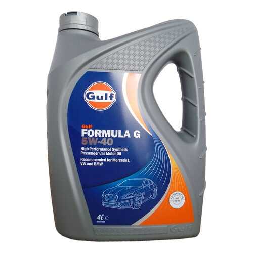 Моторное масло GULF Formula G SAE 5W-40 (4л) GULF арт. 5056004113029 в Газпром