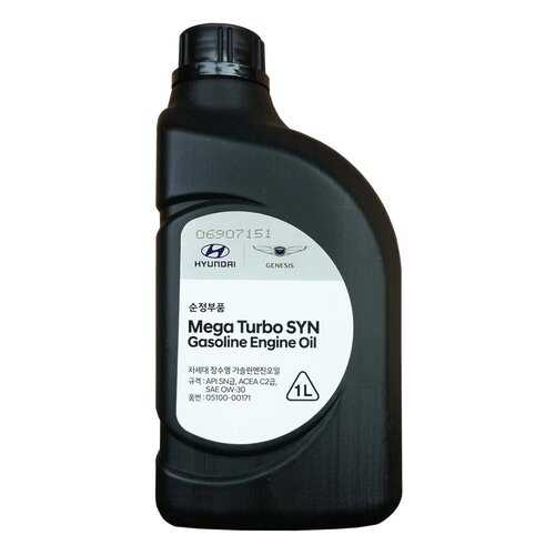 Моторное масло HYUNDAI Mega Turbo SYN Gasoline Engine Oil SAE 0W-30 (1л) в Газпром