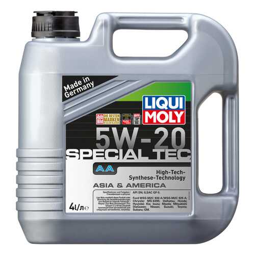 Моторное масло Liqui moly Special Tec AA 5W-20 4л в Газпром