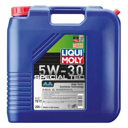 Моторное масло Liqui moly Special Tec AA 5W-30 20л в Газпром