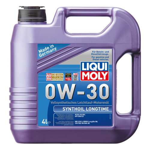 Моторное масло Liqui moly Synthoil Longtime 0W-30 4л в Газпром