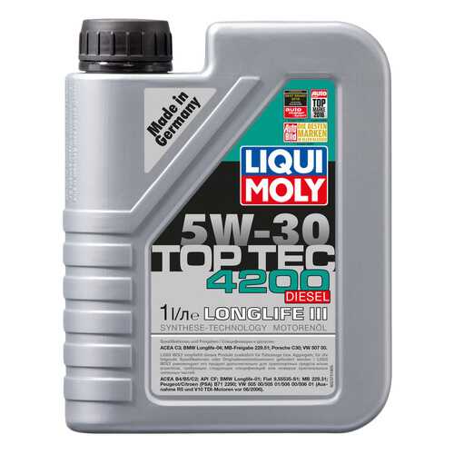 Моторное масло Liqui moly Top Tec 4200 Diesel 5w-30 1л в Газпром