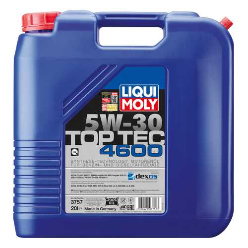 Моторное масло Liqui moly Top Tec 4600 5W-30 20л в Газпром