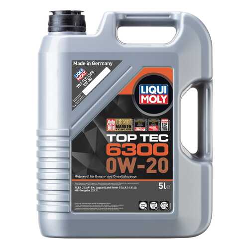 Моторное масло Liqui moly Top Tec 6300 0W-20 5л в Газпром