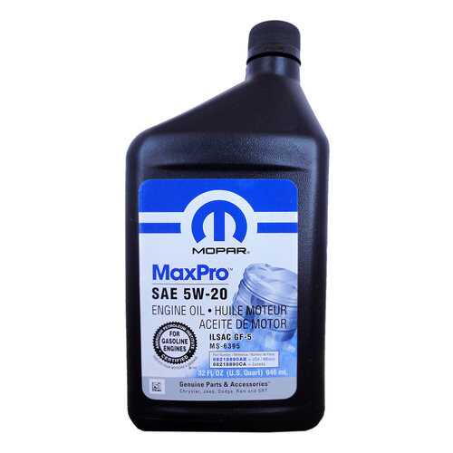 Моторное масло MOPAR MaxPro SAE 5W-20 (0,946л) CHRYSLER арт. 68218890AC в Газпром