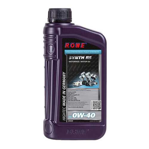 Моторное масло Rowe Hightec Synt RS 0W-40 1л в Газпром