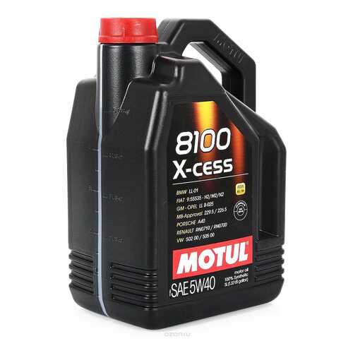 MOTUL 109776 Масло моторное Motul 8100 X-cess A3/B3/B4 5W40 синтетическое 5 л 109776 в Газпром