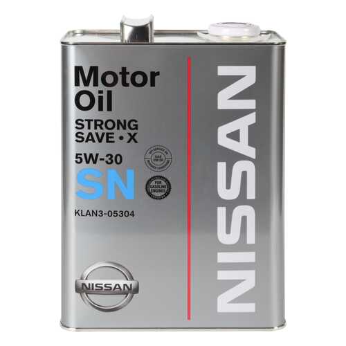 NISSAN Масло Моторное Nissan Sn Strong Save X 5w-30 4 Л в Газпром