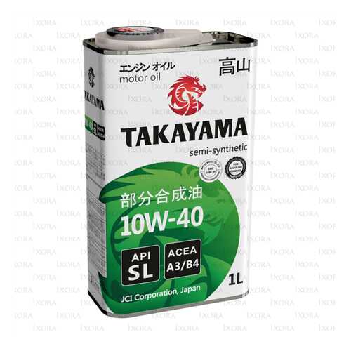 TAKAYAMA Масло Моторное Полусинтетическое 10w-40 1л, Api Sl, Acea A3/B4 в Газпром