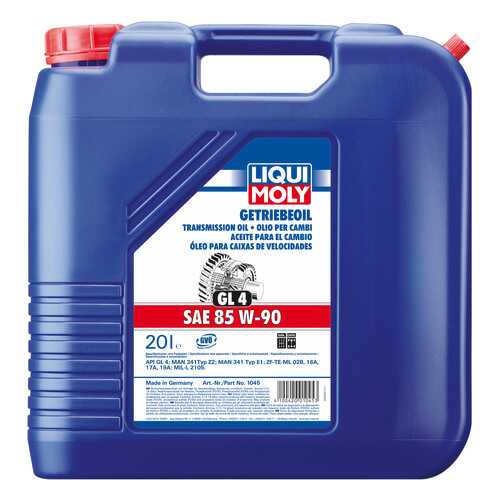 Трансмиссионное масло LIQUI MOLY Getriebeoil 85W90 20л 1045 в Газпром