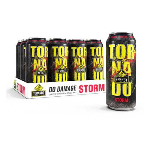 Энергетический напиток Tornado Energy Storm 12 шт по 450 мл в Газпром