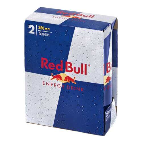 Напиток Red Bull безалкогольный газированный жестяная банка 0.25 л 2 штуки в упаковке в Газпром