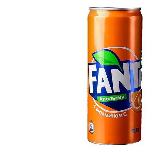 Напиток газированный Fanta апельсин жестяная банка 0.33 л в Газпром