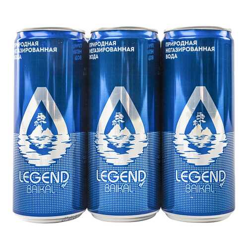 Вода питьевая глубинная Legend of Baikal, негазированная, ж/б, 12 шт. по 0.33 л в Газпром